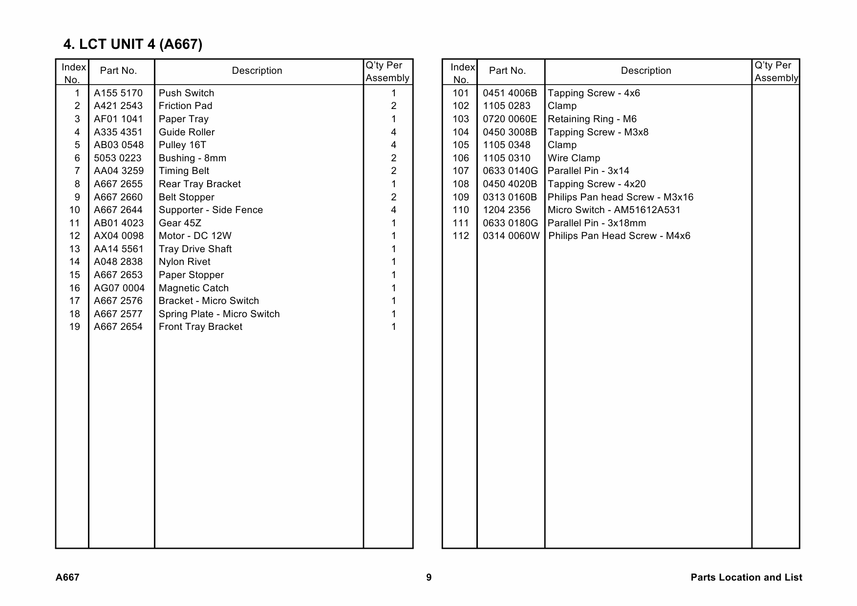 RICOH Options A667 LARGE-CAPACITY-TRAY Parts Catalog PDF download-5